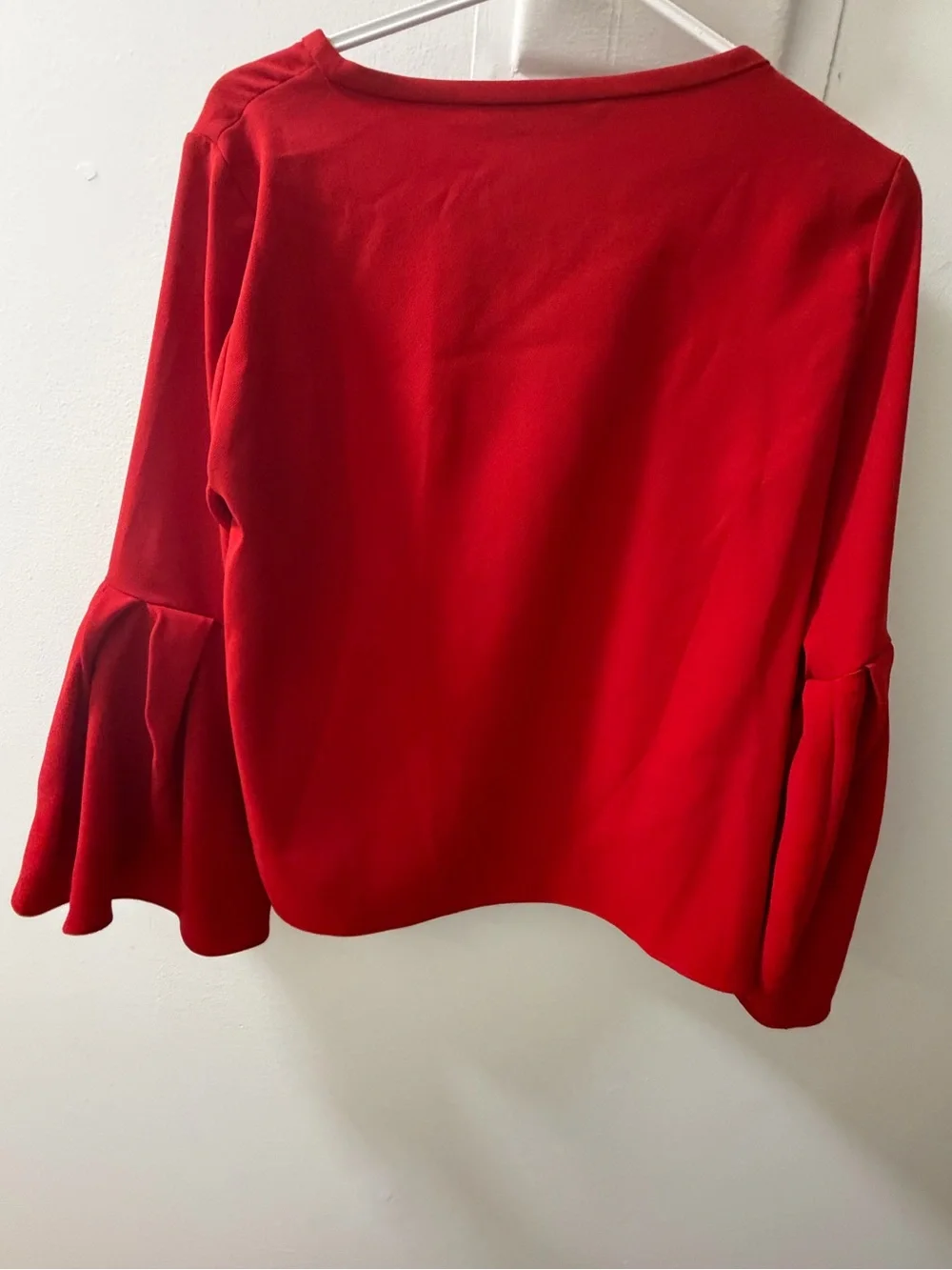 Zara Woman Red Bell Sleeve Blouse Size Small